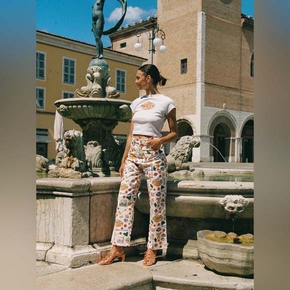 New Lisa Says Gah Robyn jeans in buon appetito print - Picture 3 of 12